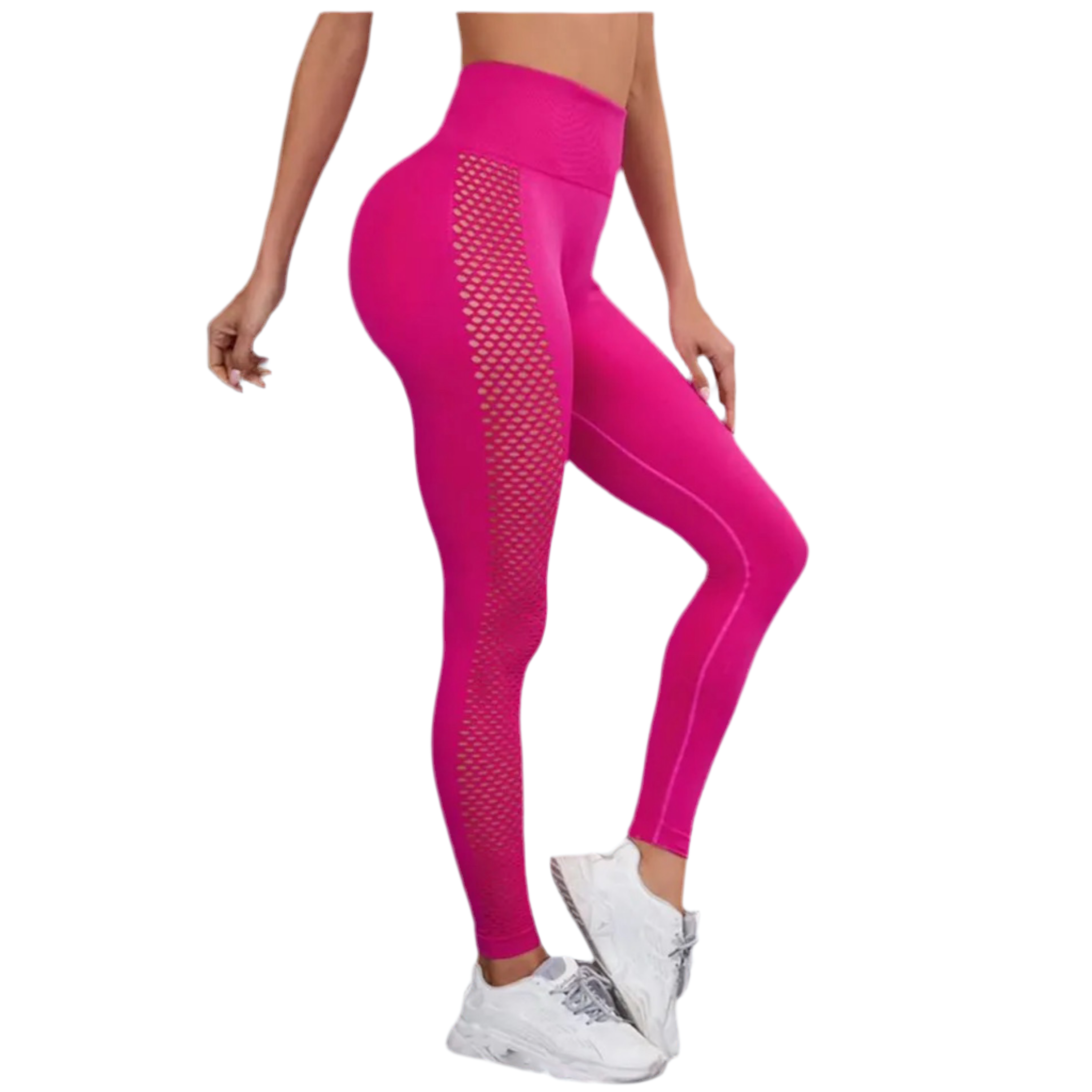 Women’s High-Waist Hollow-Out Yoga Pants - Peach Lift, Slim Fit, and Shaping Design