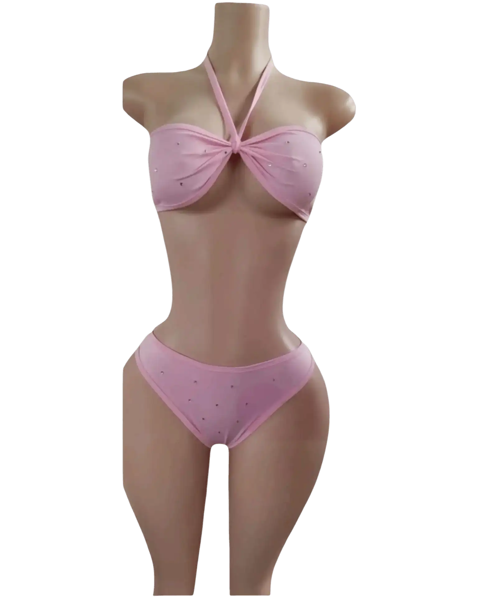Pink Halter Tatty Bratty Clothing Bikini