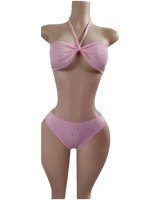 Pink Halter Tatty Bratty Clothing Bikini