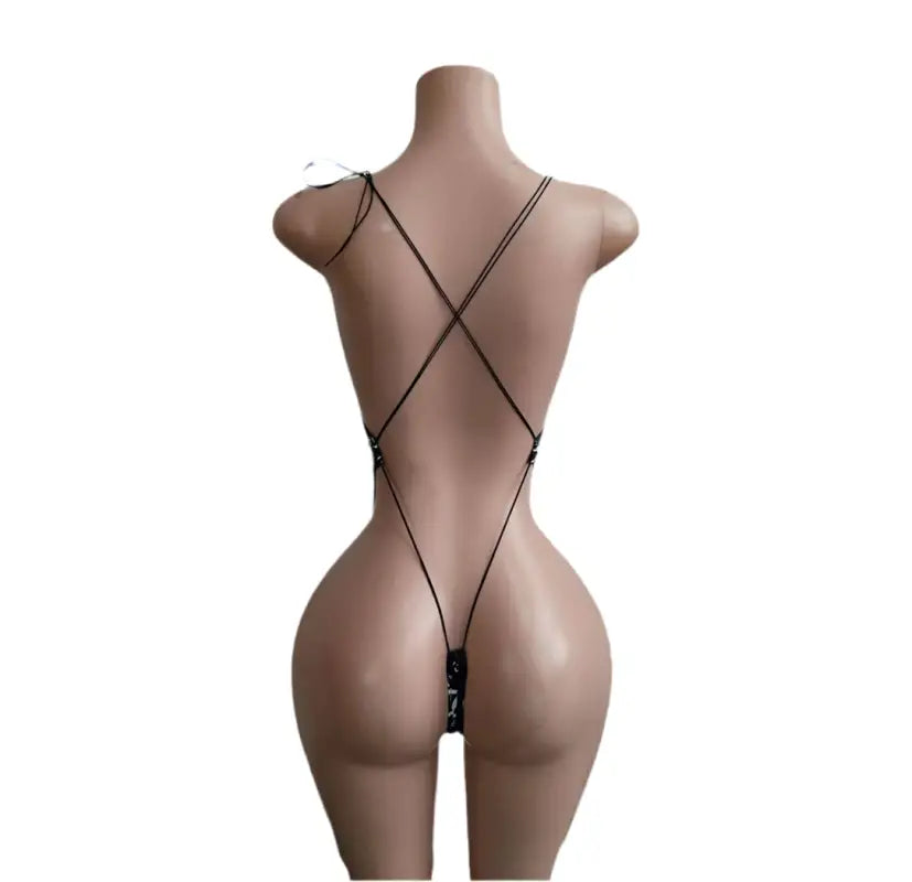 Backless string bodysuit.
