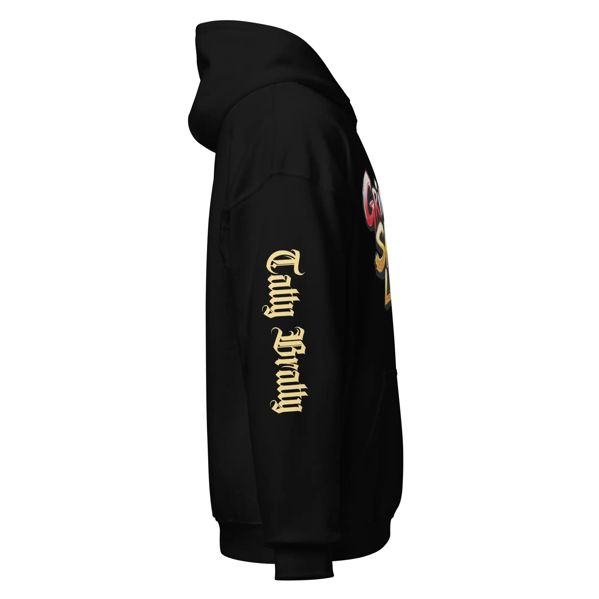 Black hoodie.
