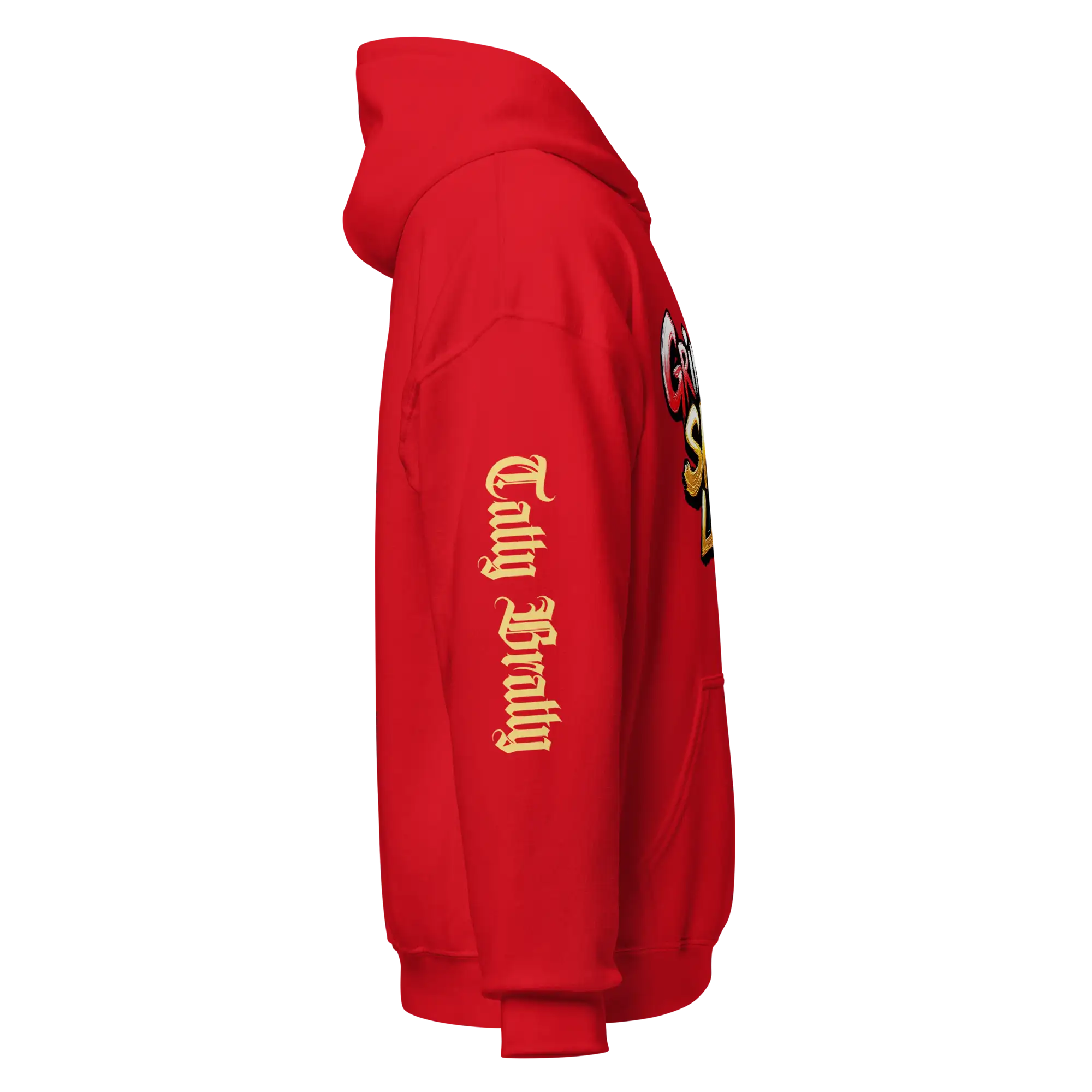 Red hoodie.