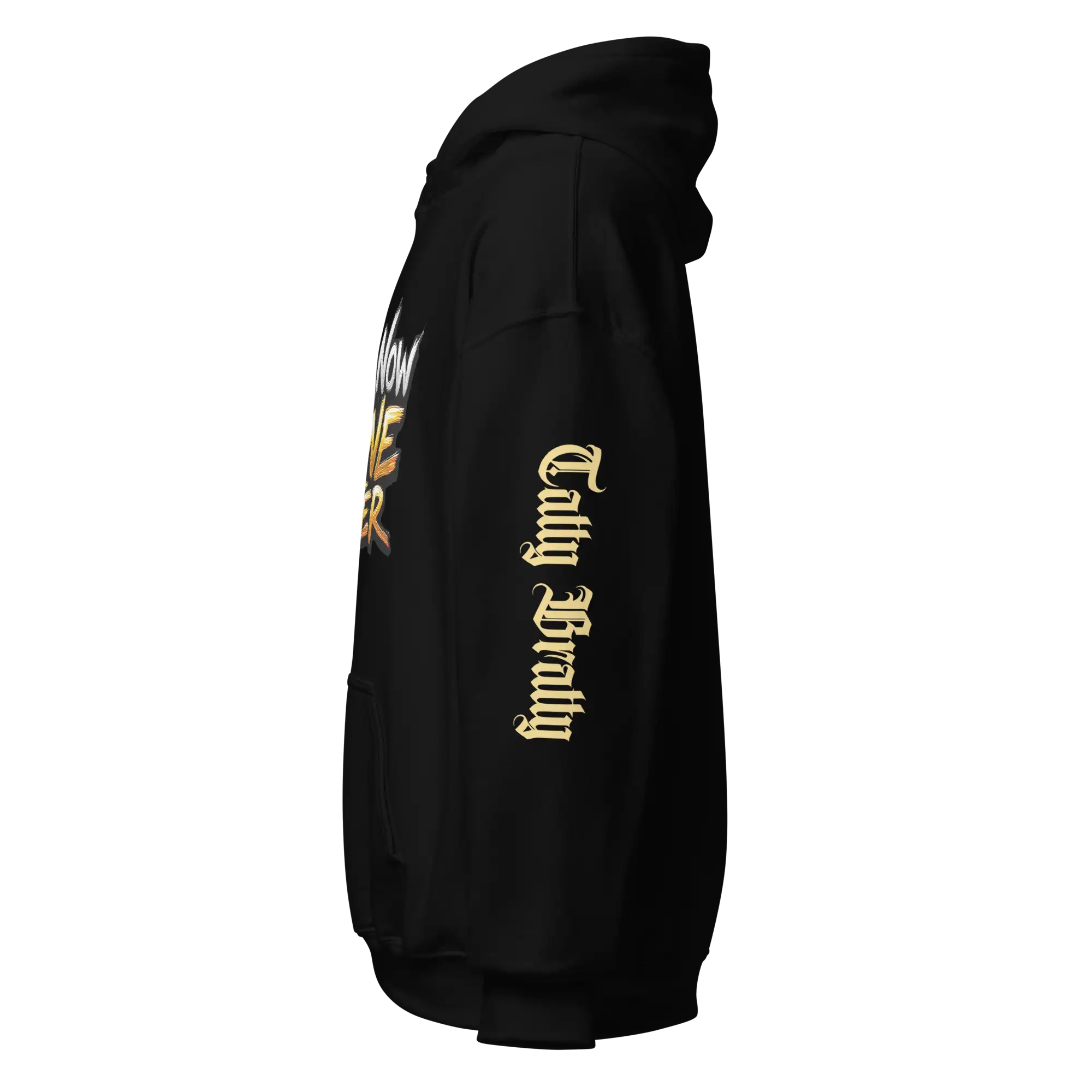 Black hoodie.