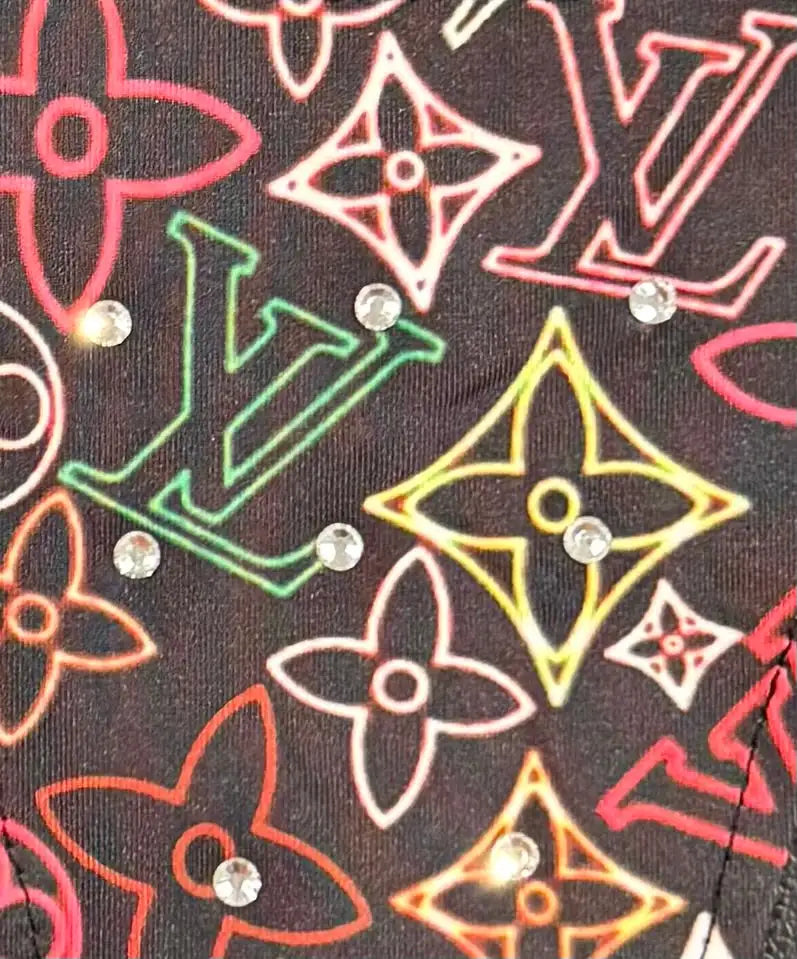 Hello Kitty Rhinestone Fabric and Swimsuit - One Size Fits Most / Black - Dancewear