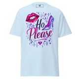 Light blue t-shirt with graphic design.