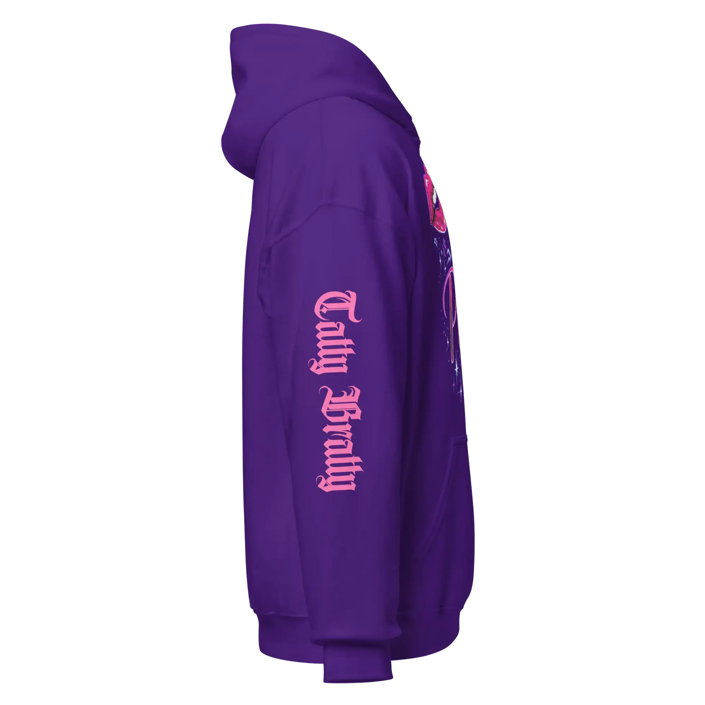 Purple hoodie.