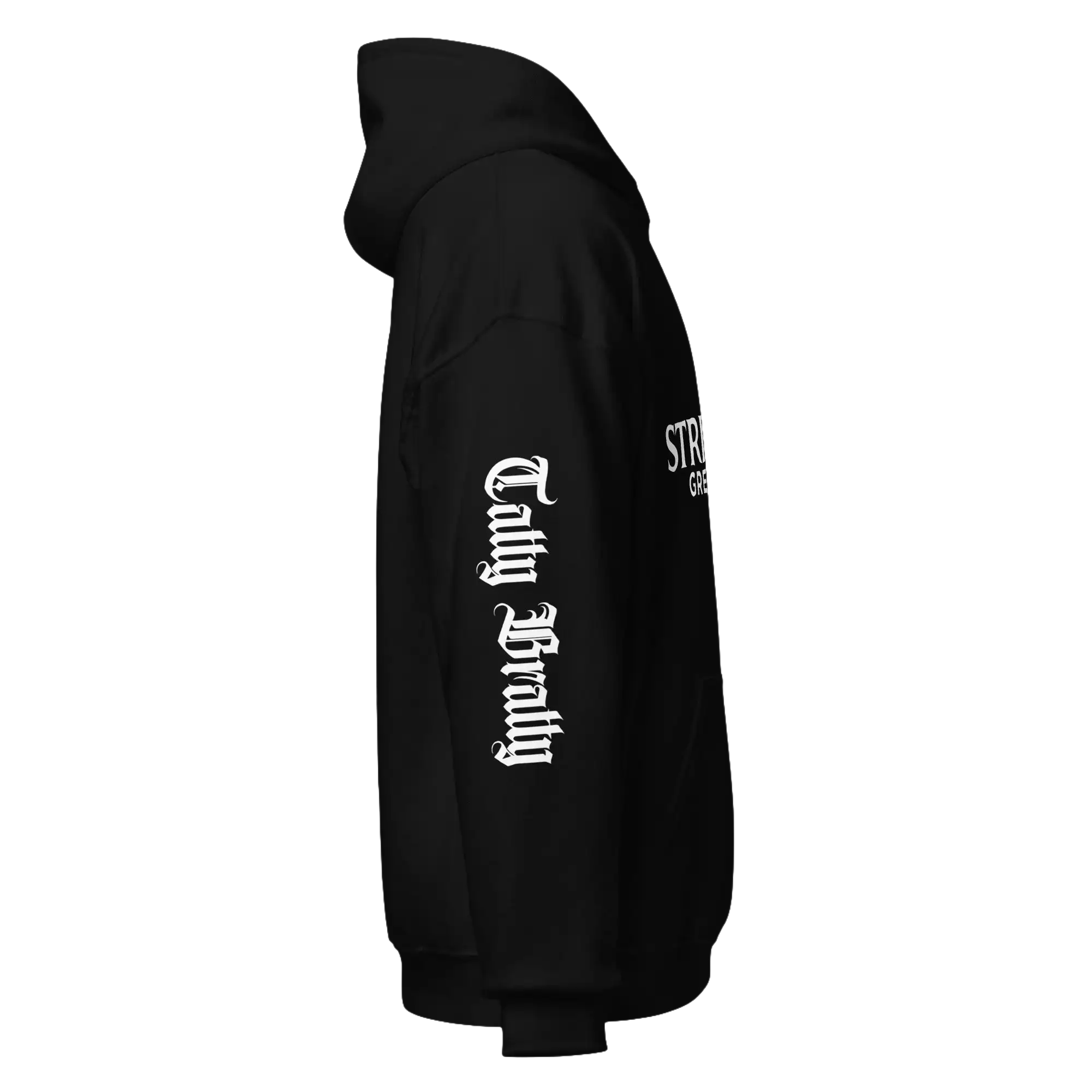 Black hoodie.