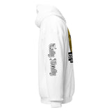 White hoodie.