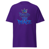 Chrome Street Shirt – Paid In Peace Graphic Tee in purple with bold graphic design.