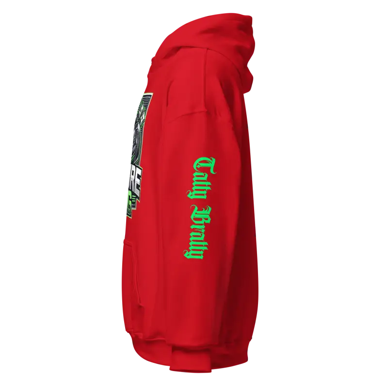 Red hoodie.