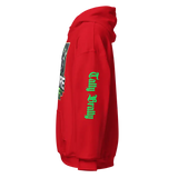 Red hoodie.