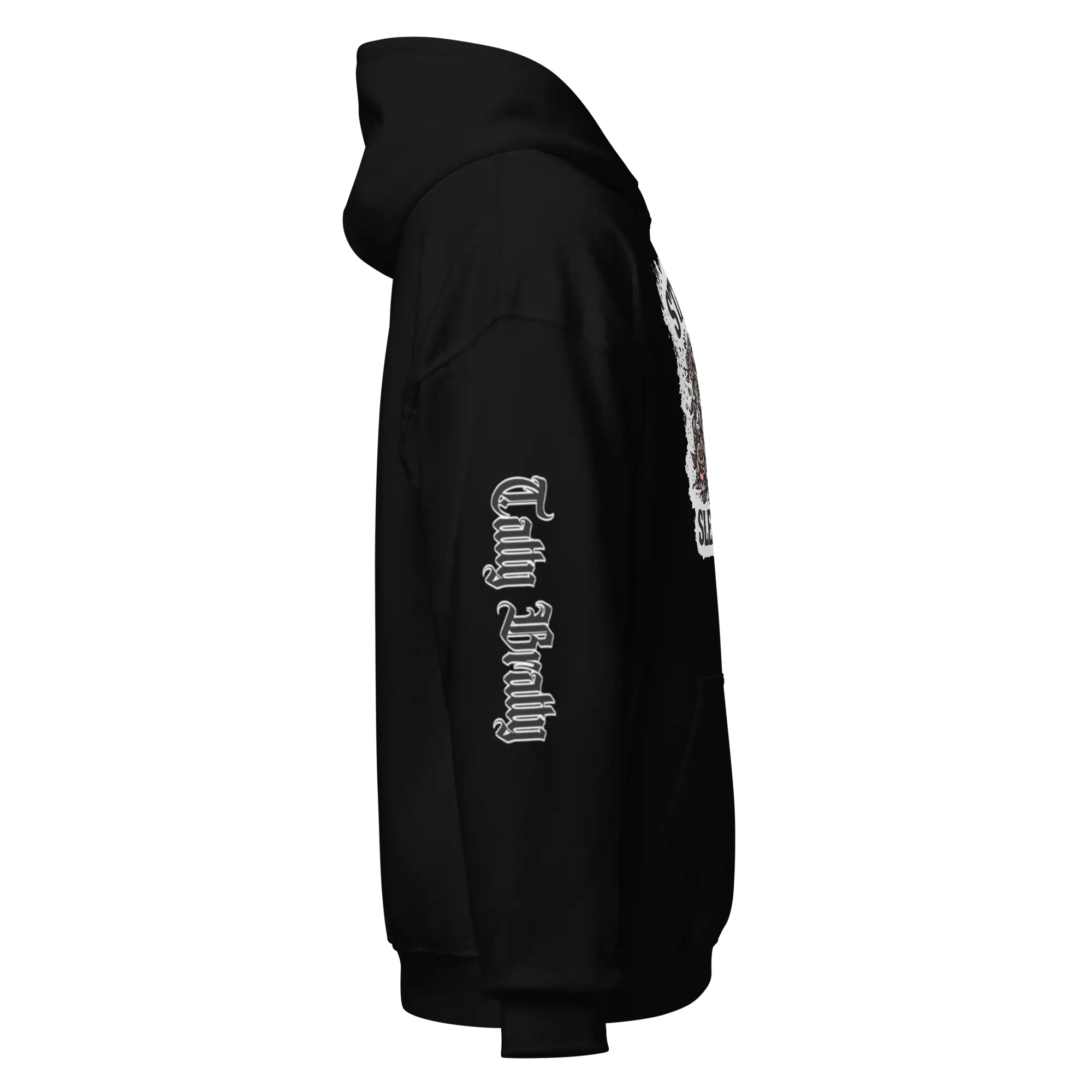 Black hoodie.