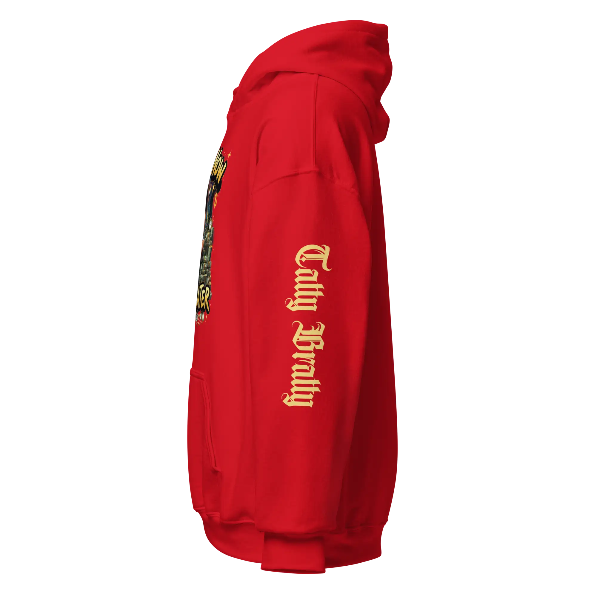 Red hoodie.