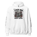 White hoodie with money graphic.