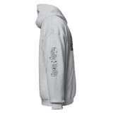 Gray hooded sweatshirt.