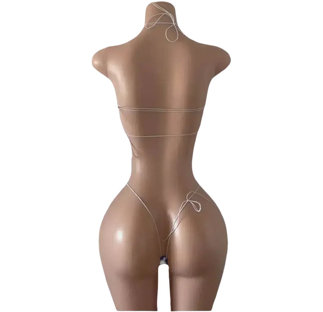 Monogram-Inspired Triangle Bikini Set by Tatty Bratty — product view 2.