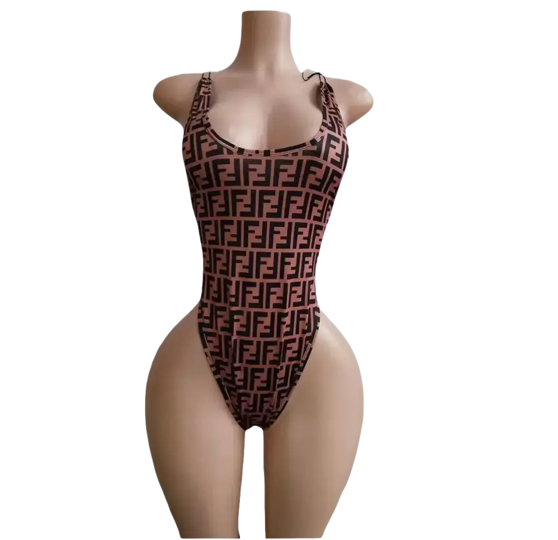 Designer Monogram One-Piece Dancewear by Tatty Bratty — product view 1.