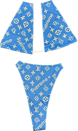 Monogram-Inspired Triangle Bikini Set by Tatty Bratty — product view 4.