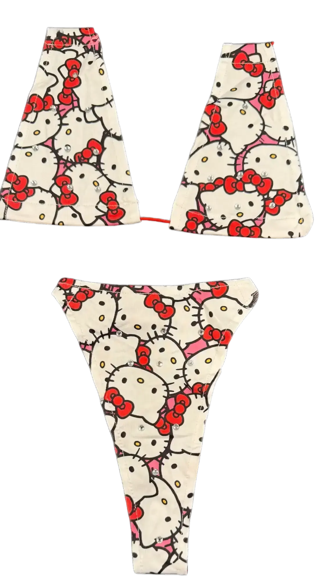 Monogram-Inspired Triangle Bikini Set by Tatty Bratty — product view 5.