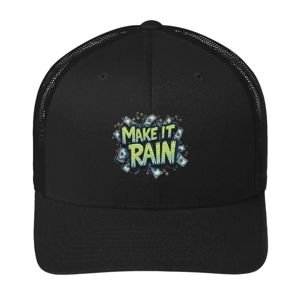 Black trucker hat.