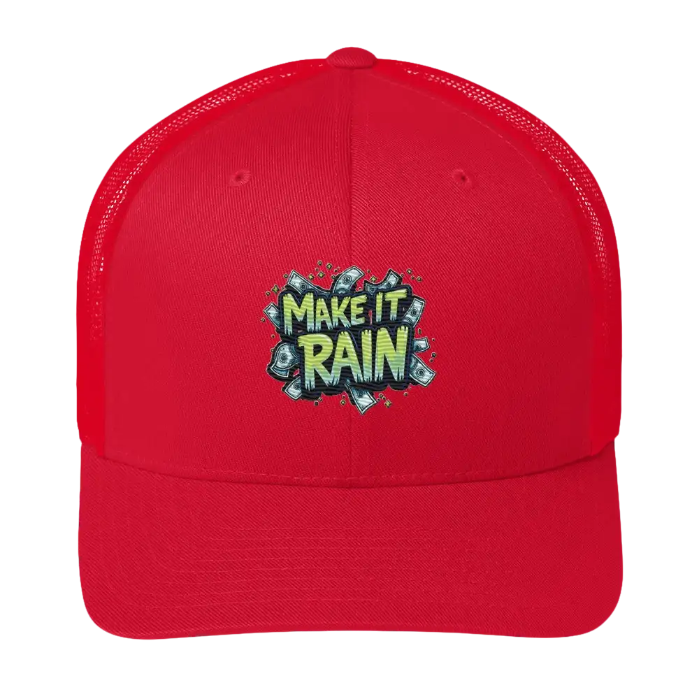 Red trucker hat.