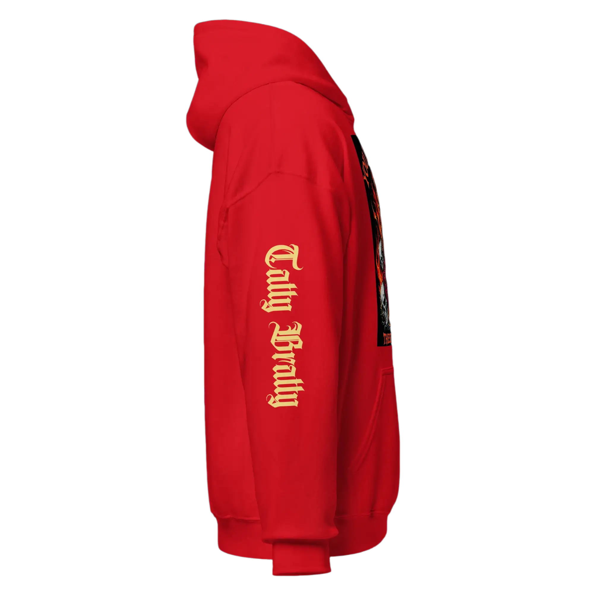 Red hoodie.