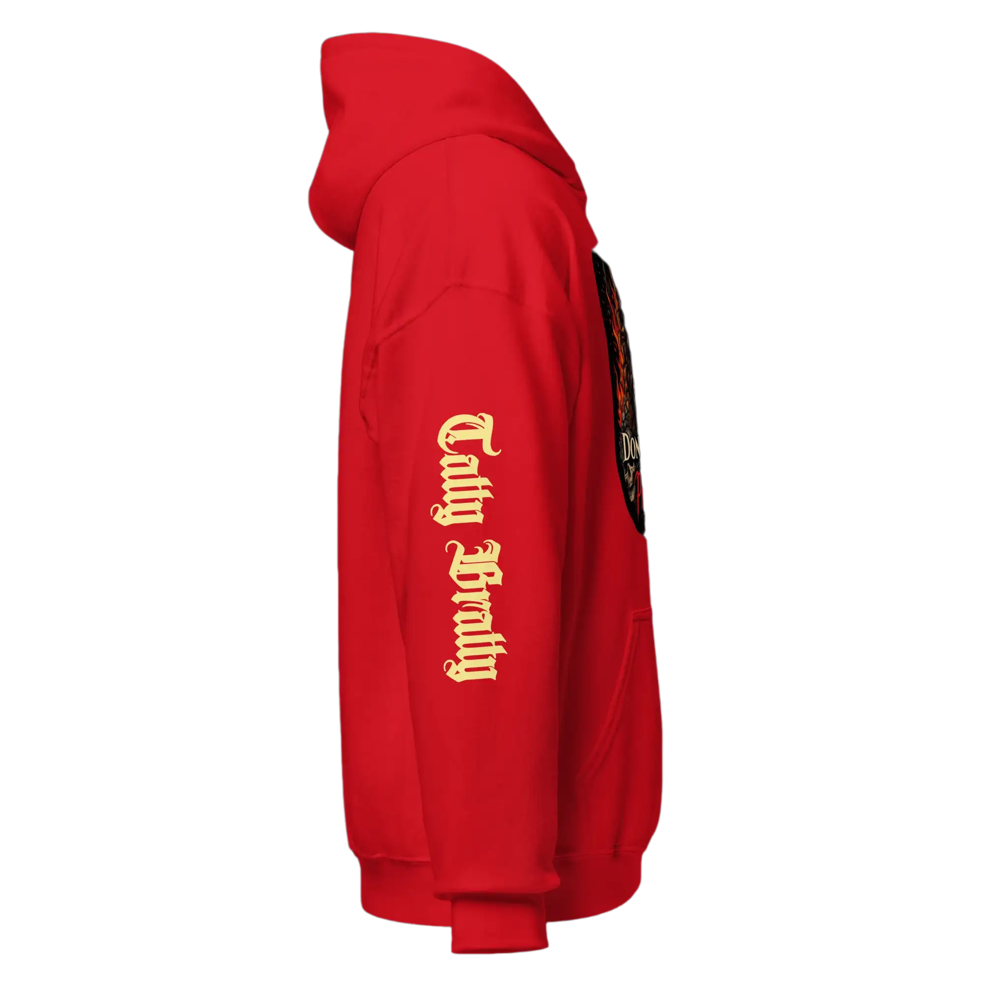 Red hoodie.