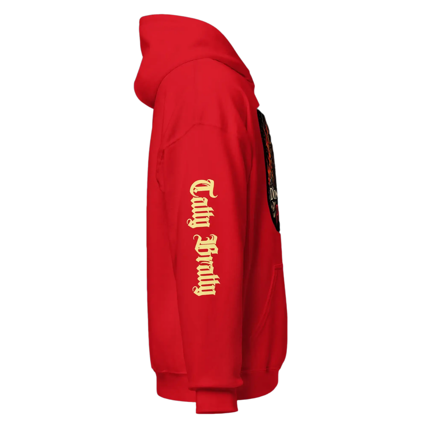 Red hoodie.